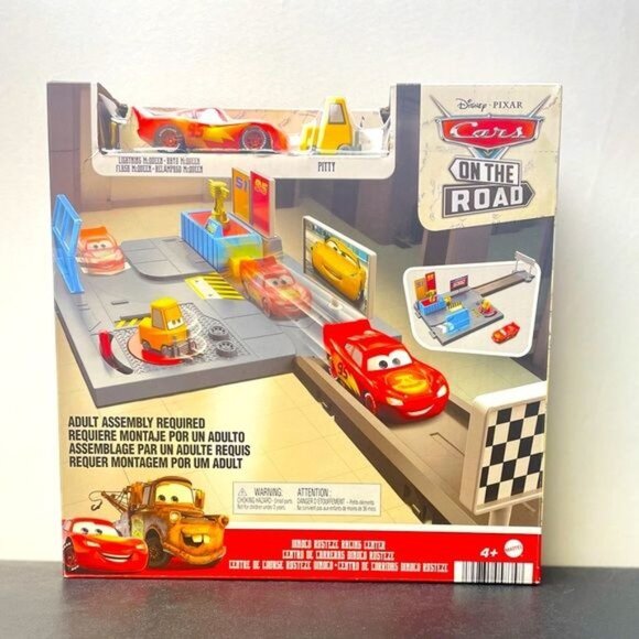 Disney Pixar Cars On The Road Dinoco Rusteze Racing Center Mcqueen & Pitty - Picture 2 of 10